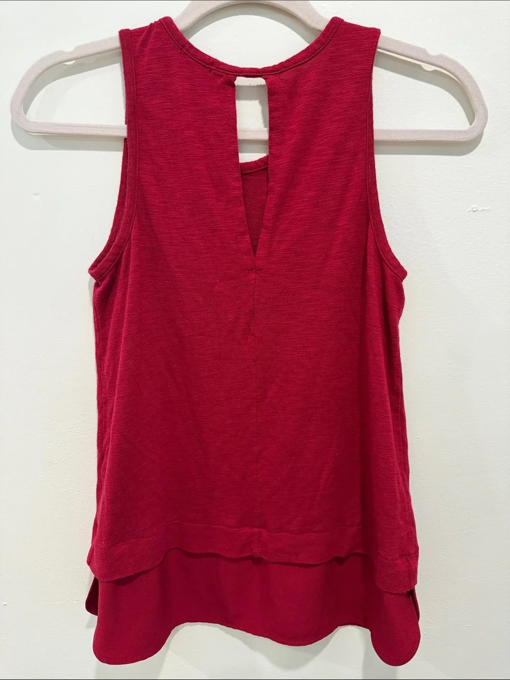 J. Crew Red Layered Sleeveless Tank Top